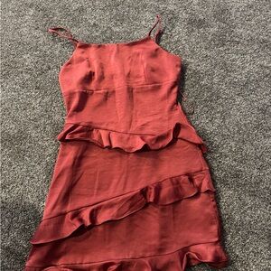 Elegant Red Sleeveless Dress